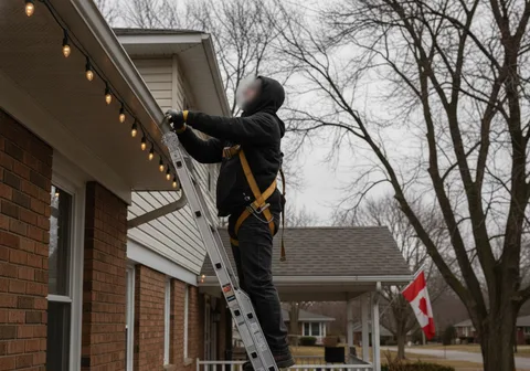 Christmas Light Installation in Kitchener